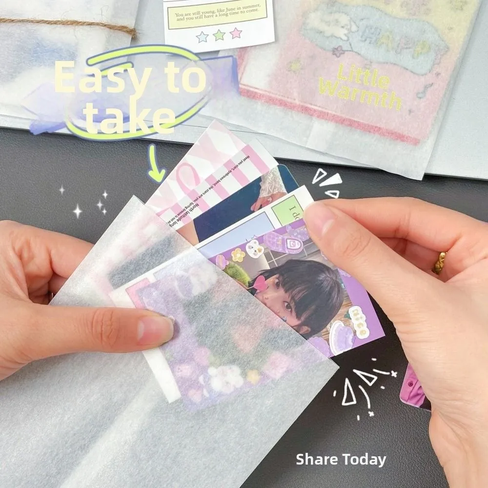 Durable White Sandblasted Cotton Jewelry Storage Bags DIY Translucent Small Card Storage Bag Wedding Envelopes for Card Earring