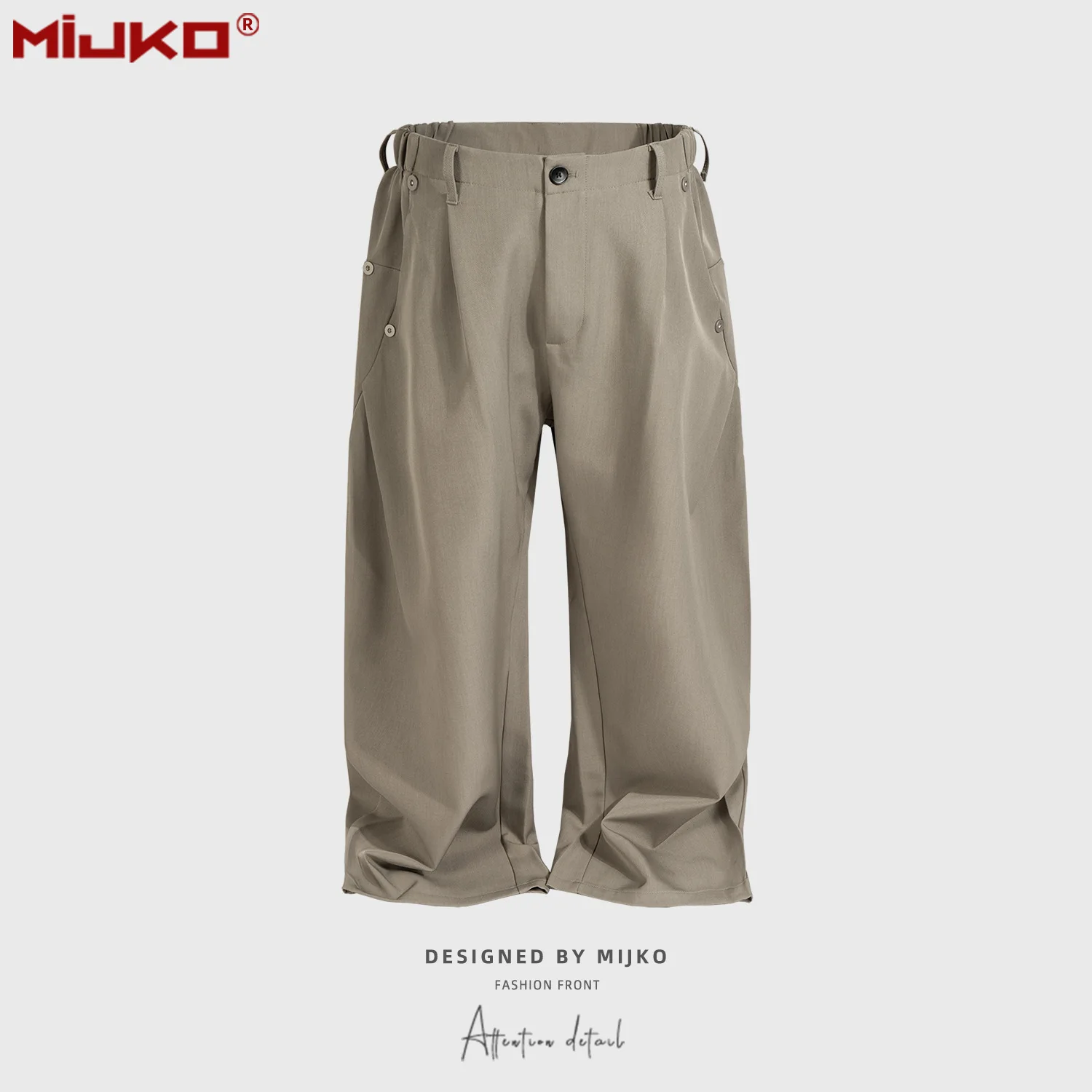 

Брюки MIJKO унисекс свободного кроя с эластичной резинкой на талии и широкими манжетами, складной дизайн для мужчин и женщин, удобные повседневные брюки C968 #