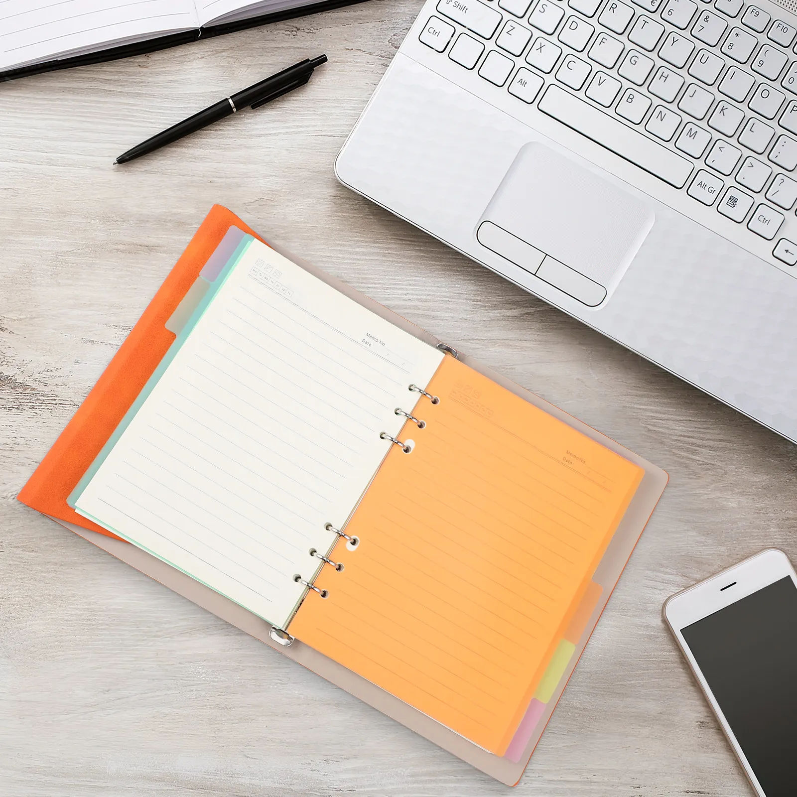 

10Pcs Translucent PP Binder Dividers with Raised Label Tabs for A5 6 Ring Notebook Indexing Classroom Office Home Study
