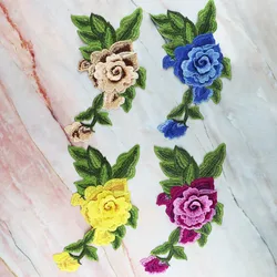 1pcs Embroidery Lace Flower Patch Cheongsam Applique Sewing on Clothing Accessories