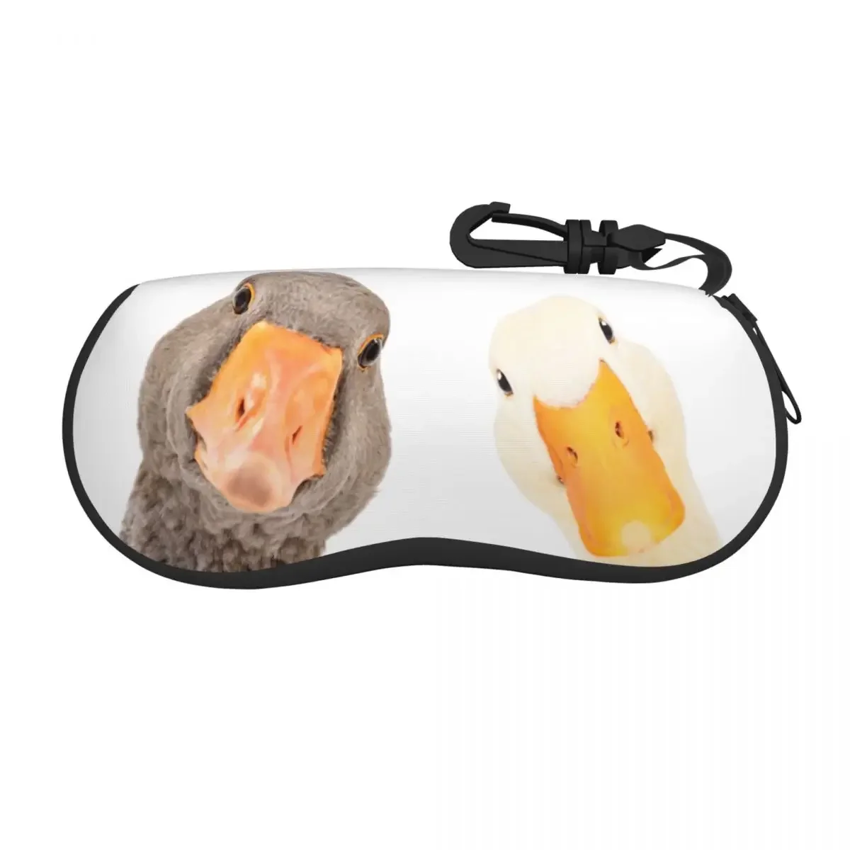 

Glasses Bag Protective Case Portrait Of Funny Goose And Duck Women Men Sunglasses Case Box Reading Eyeglasses Box Accessories