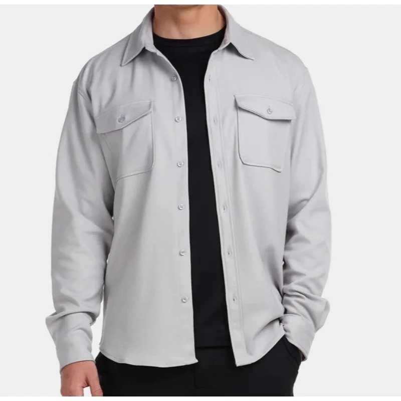 

2026 Men's Pure Cotton Tooling Jacket Spring and Autumn American Loose Casual Jacket Long-sleeved Shirt