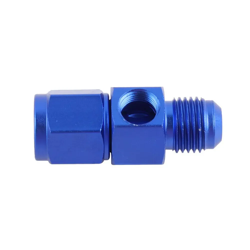 

Black Blue 6AN Female to AN6 Male Straight Fitting Adapter 1/8NPT Pressure Temp Sensor Port