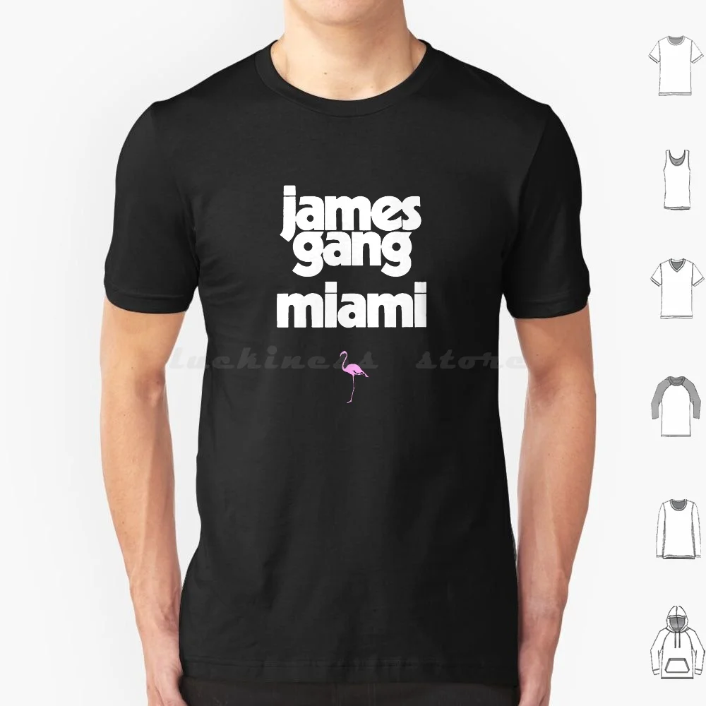 Camiseta de James Gang: camiseta de algodón 6xl de Miami, camiseta genial de James Gang Miami Music Classic Hard Retro Vintage Nostalgia Classic Music