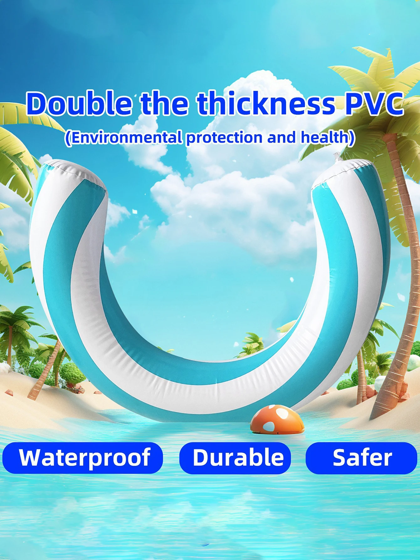 Anillo de natación de PVC, flotador de piscina de arco inflable