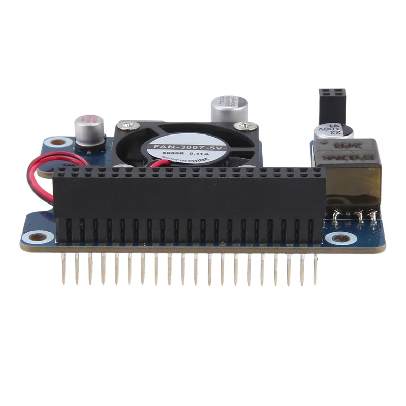 N34R-Para raspberry pi 5 poe hat 802.3af/at placa de expansão com ventilador de refrigeração para raspberry pi 5 preto