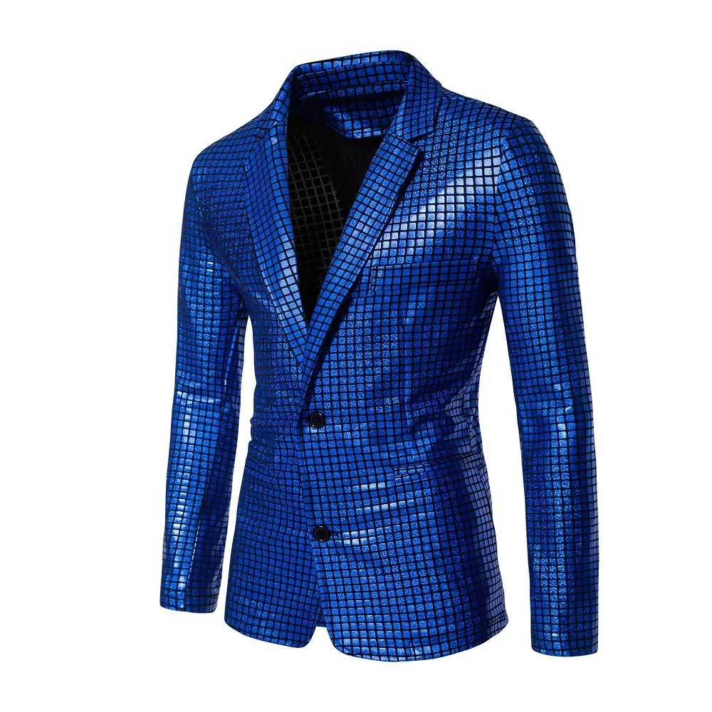 Spring New Rainbow Striped Suit Jacket Men\'s Fashion Blazer Black Blue Silver Wedding Party Dress Coat S M L XL XXL XXXL