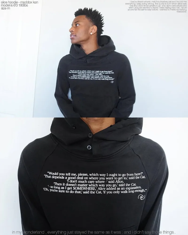 

American cartoon letter pattern printed oversized hoodie men's Y2K street retro Harajuku long sleeved loose pullover sweatshirt