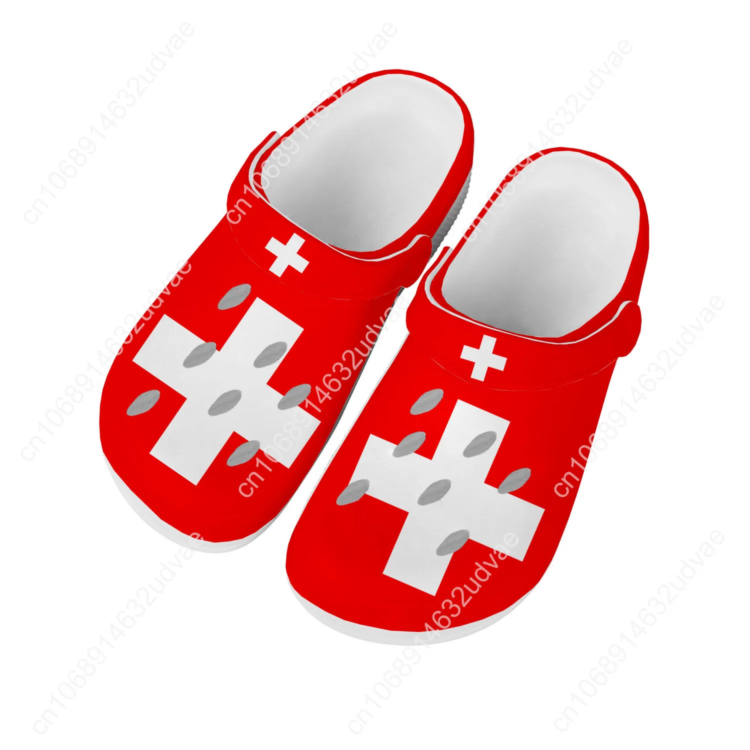 

Switzerland National Flag Sandals Men Women Teenager Fashion Water Shoes Garden Breathable Comfort Beach Clog Custom Slippers