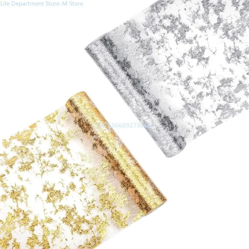 

28cmx10m Gold Table Runner Table Runner with Coating Gold Tablecloth Tabletop Decorative Fabric