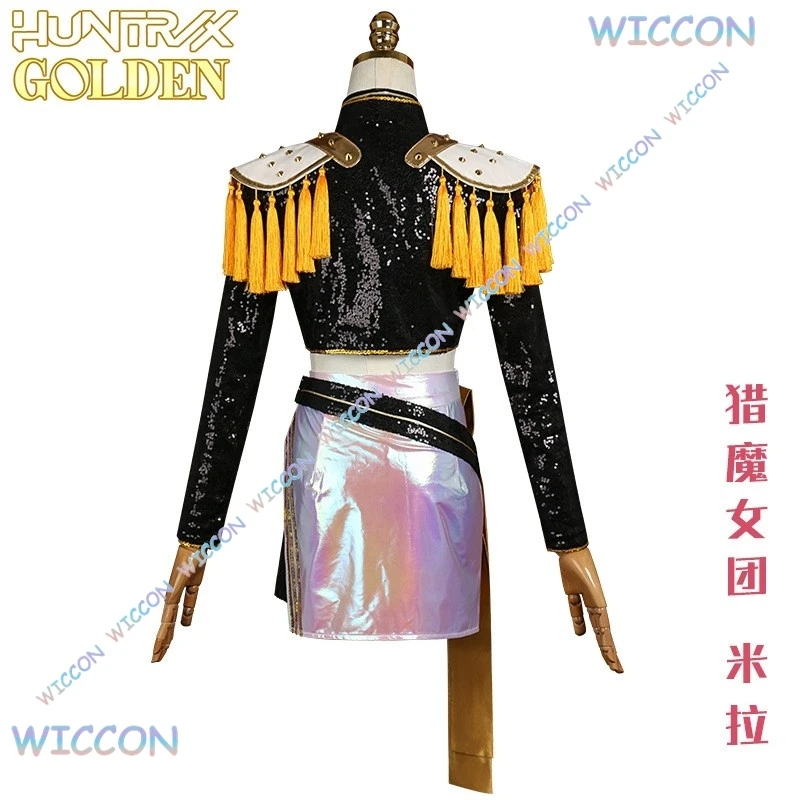 K-Pop Demon Outfit Hunters Mira Cosplay Clothes Costume Wig Performance Black Suit  Hallowen Girl Group Idol Roleplay Women Sexy