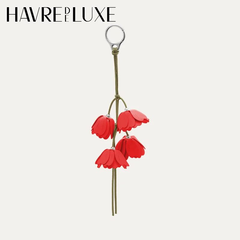 

Beautiful Pink Flower Bag Charm For Women Bag Fashion Durable Exquisite Workmanship Bag Decoration Bag Accessories