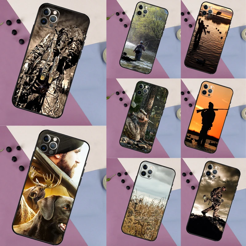 Hunting Animal and Fishing Man Case For Samsung Galaxy S26 Ultra S21 S22 S23 S24 S25 Ultra S10 Plus S20 FE S25 FE Back Cover