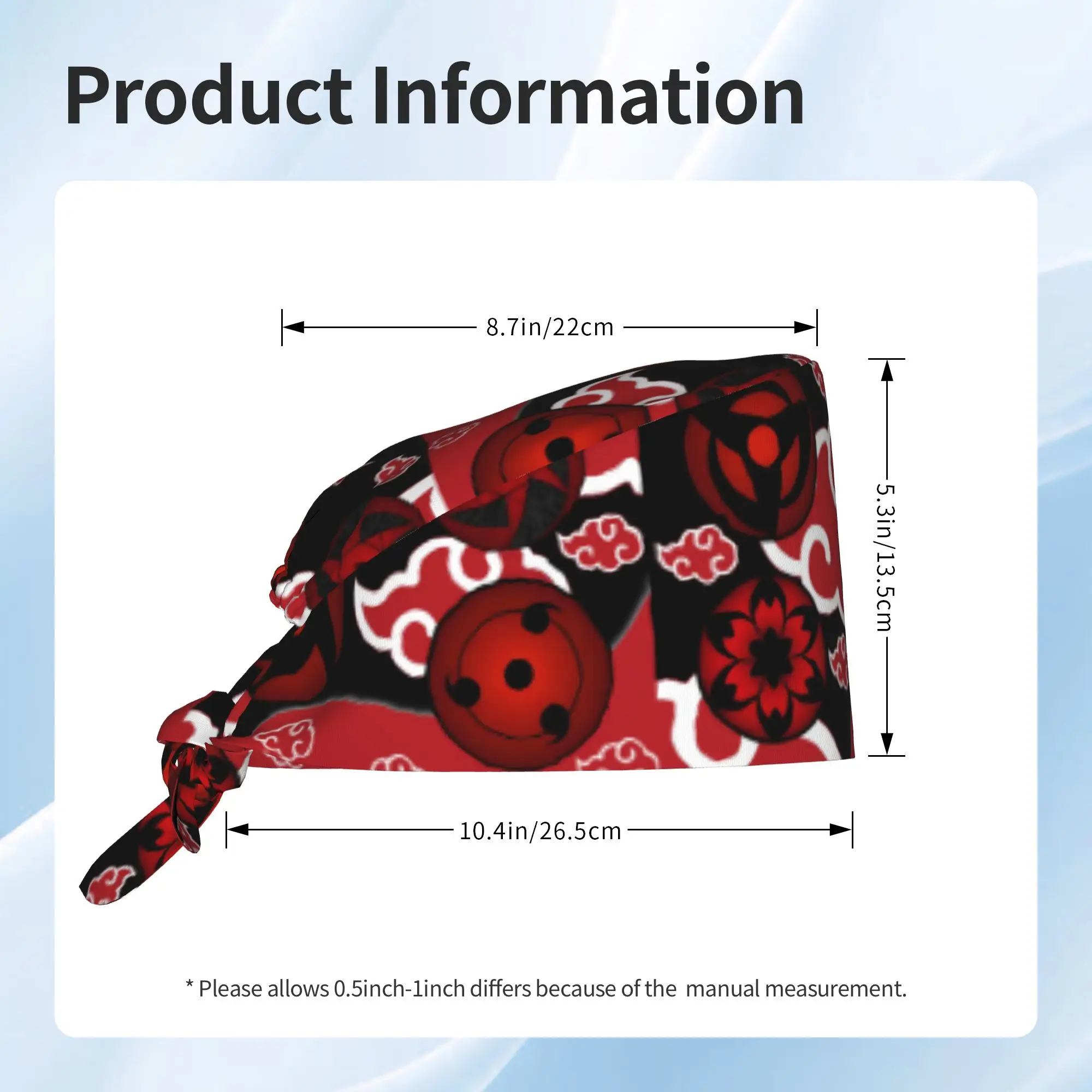 Custom U-Uchihaes Sasuke Japan Manga Working Hat Men Women Japanese  Surgical Hat Scrub Nursing Doctor Surgeon Cap for Chef view 4