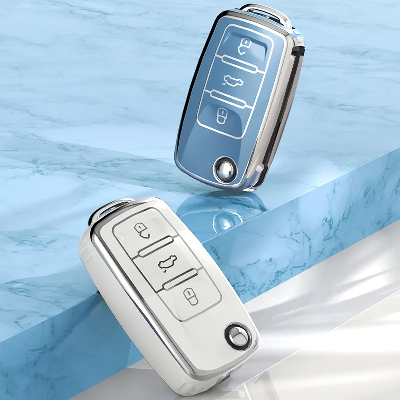 

TPU Car Key Case Cover For VW Volkswagen Polo Tiguan Passat B5 B6 B7 Golf 4 5 6 MK6 Jetta Lavida Skoda Octavia Seat Leon Altea