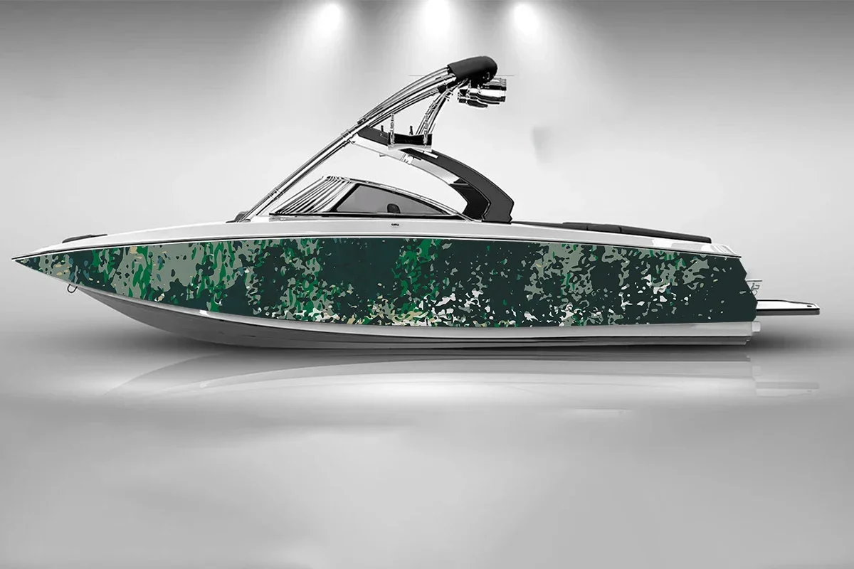 Camouflage Colorful Irregular Patterns Unique Boat Sticker Vinyl Ship Pontoon Deck Boat Fishing Decorative Pontoon Boats Decal