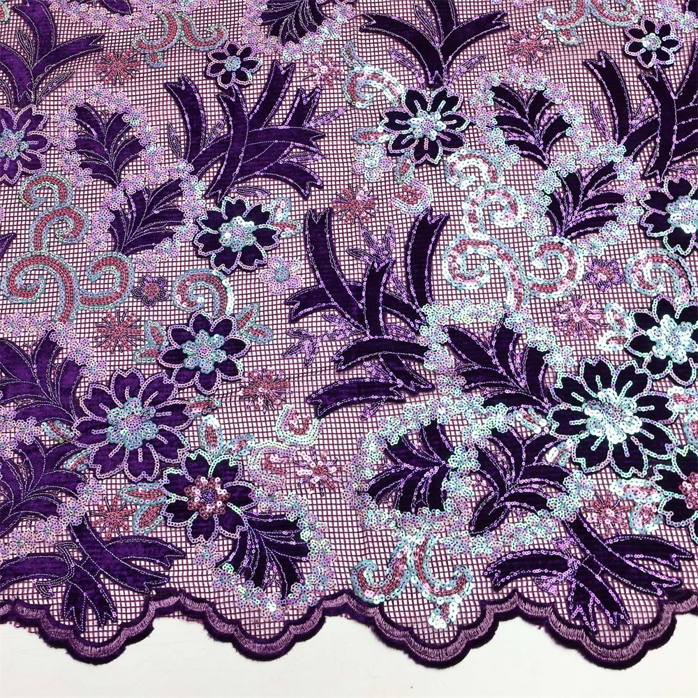 Nigerian Velvet Lace Fabrics African Lace Fabric 2024 High Quality Lace Material With Stones French Lace Fabric Sewing