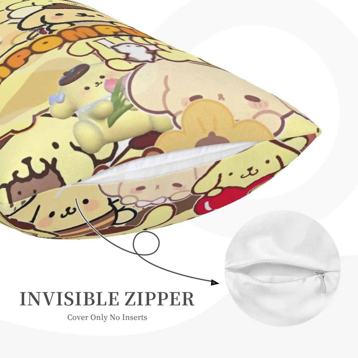 Sarung Bantal Pompompurin Tempat Tidur Dapat Dibalik untuk Anak Dewasa Sarung Bantal Dua Sisi Untuk Kamar Tidur