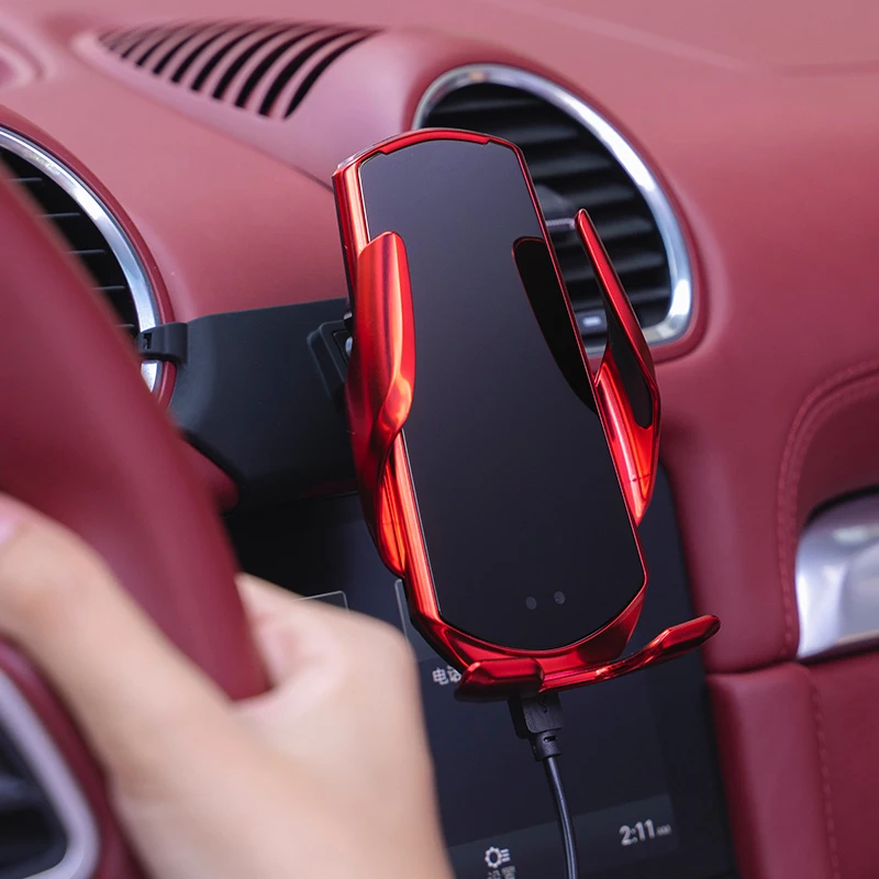 Car Phone Mount Holder For Porsche 718 Boxster Spyder 982 Panamera 971 Macan 95b Cayenne 92A Coupe 9YB Interior Accessories