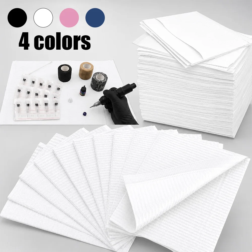 125/100/50/25/5PCS Disposable Tattoo Clean Pad Waterproof Table Cover Pad Dental Bibs Protective Paper Sheets Tattoo Accessories