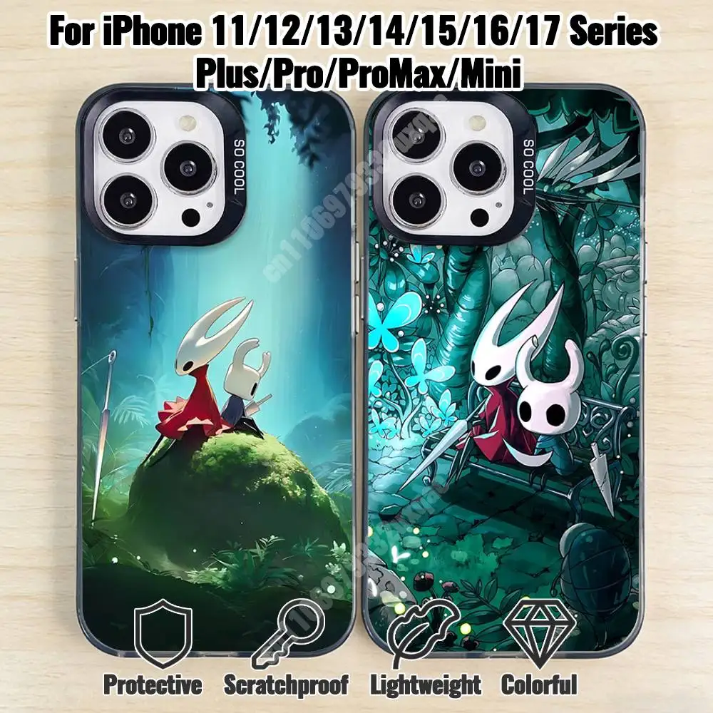 

Game H-Hollow Knight-S Silksong Phone Case for iPhone 17 16 15 14 13 12 11 Pro Plus Max Mini X XS Air Stylish Cover