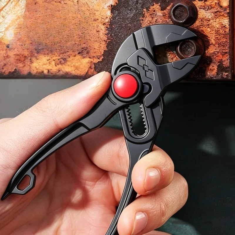 

4 inch Adjustable Water Pump Pliers Mini Multifunctional Plumbing Pipe Wrench Hand Tool Industrial Grade High Hardness Pliers