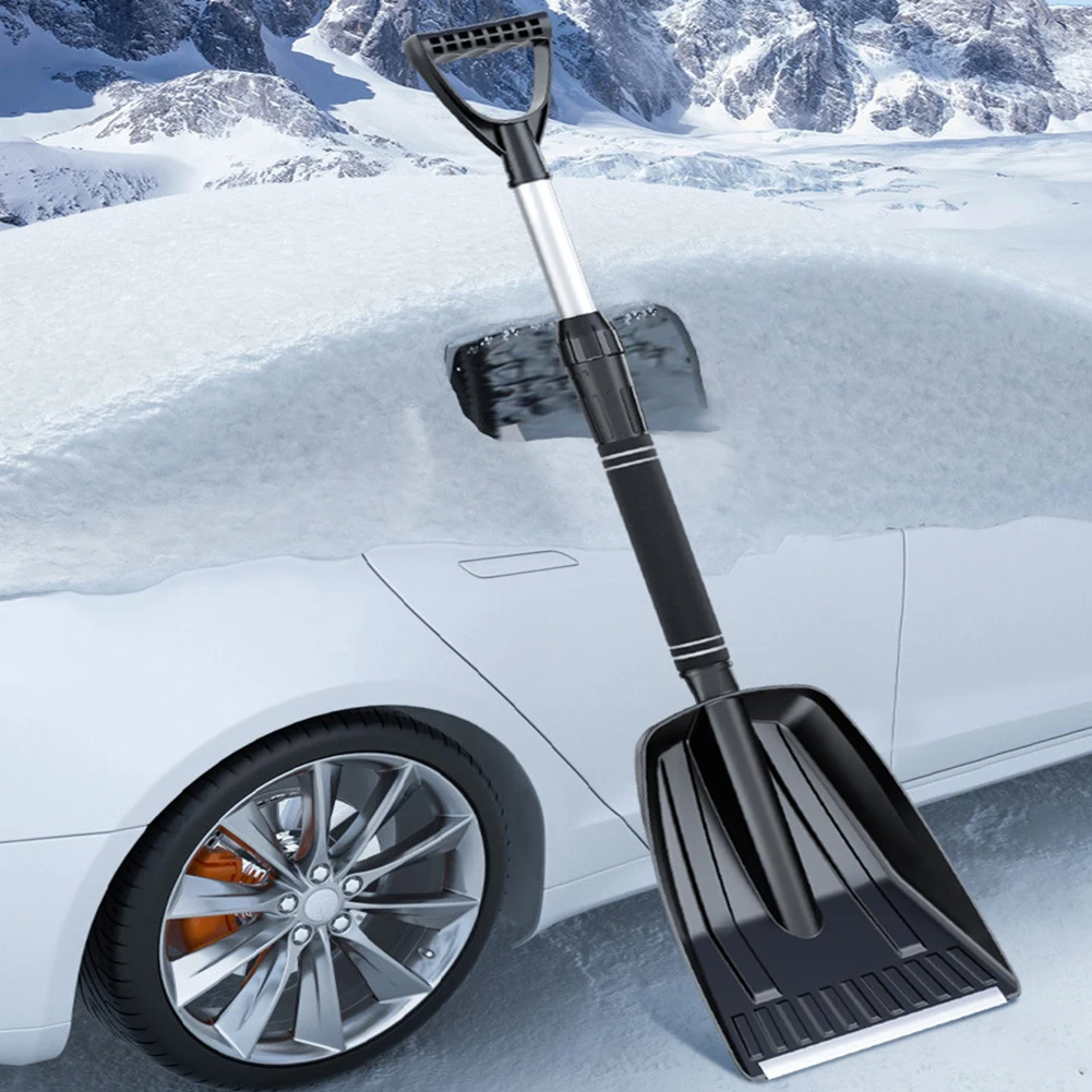 

Detractable Car Snow Shovel Aluminum Alloy Ice Shovel Winter Snow Remover Tool Outdoor Emergency Snow Shovel for Car Truck SUV