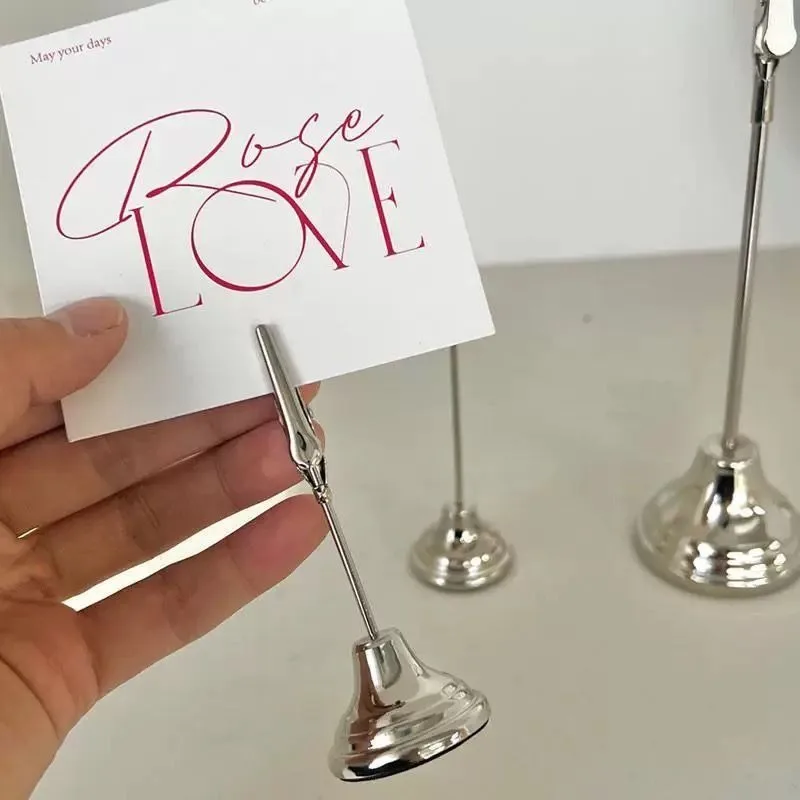 Silver Crocodile Clip Table Card Holders Menu Name Card Photo Holders Restaurant Supplies Wedding Party Supplies Photo Props