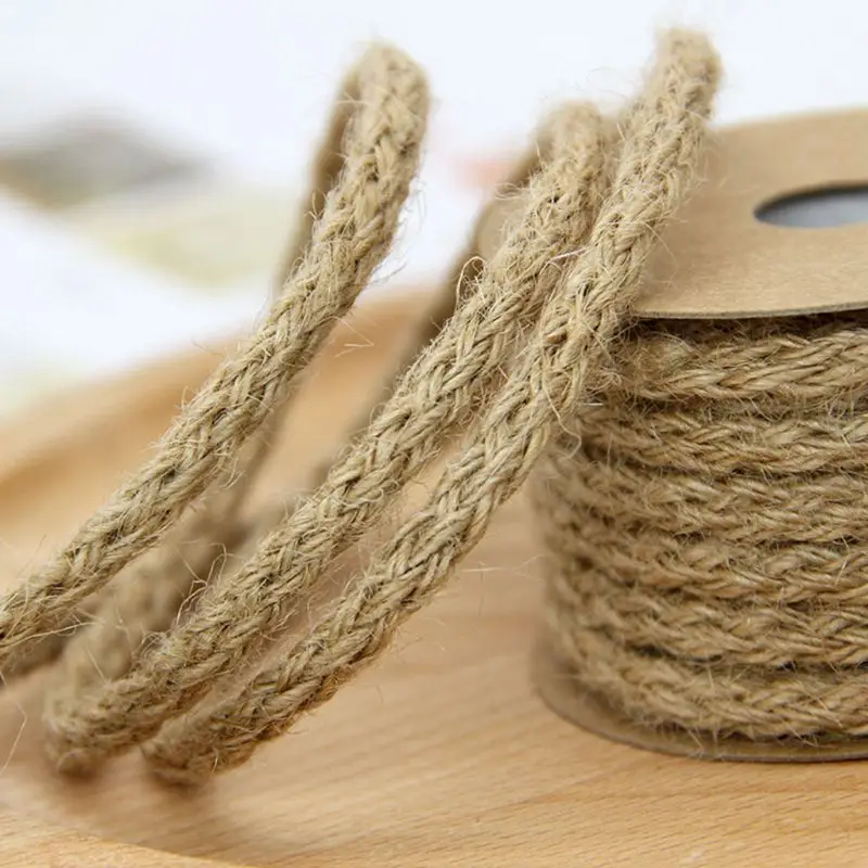 10m diy artesanato vintage natural juta corda corda corda festa casamento serapilheira scrapbooking decoração artesanal da