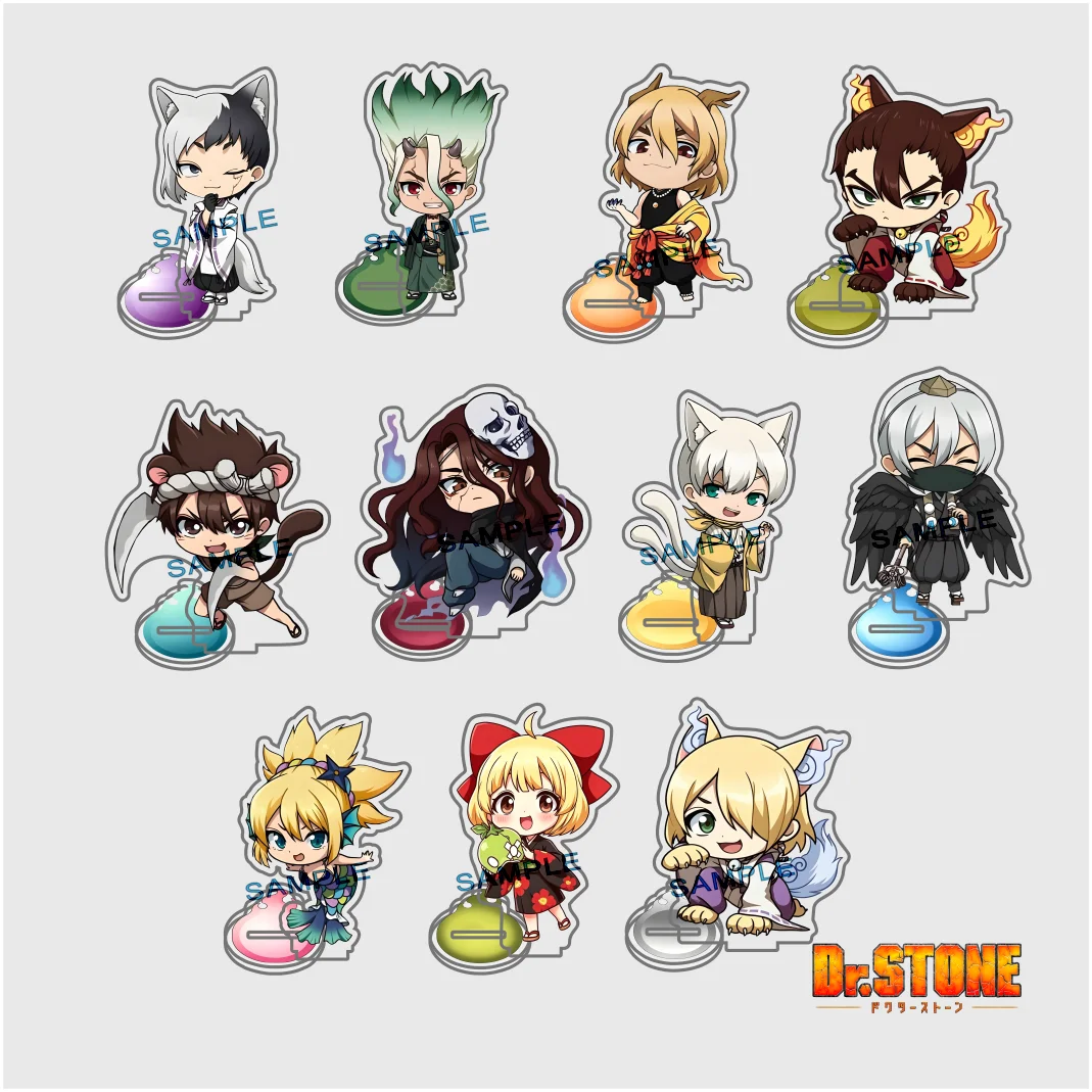 Dr.STONE Anime Acrylic Stand Treasure Hunting Series Ishigami Senkuu Stanley Xeno Keychain Desk Display Ornament Collectible