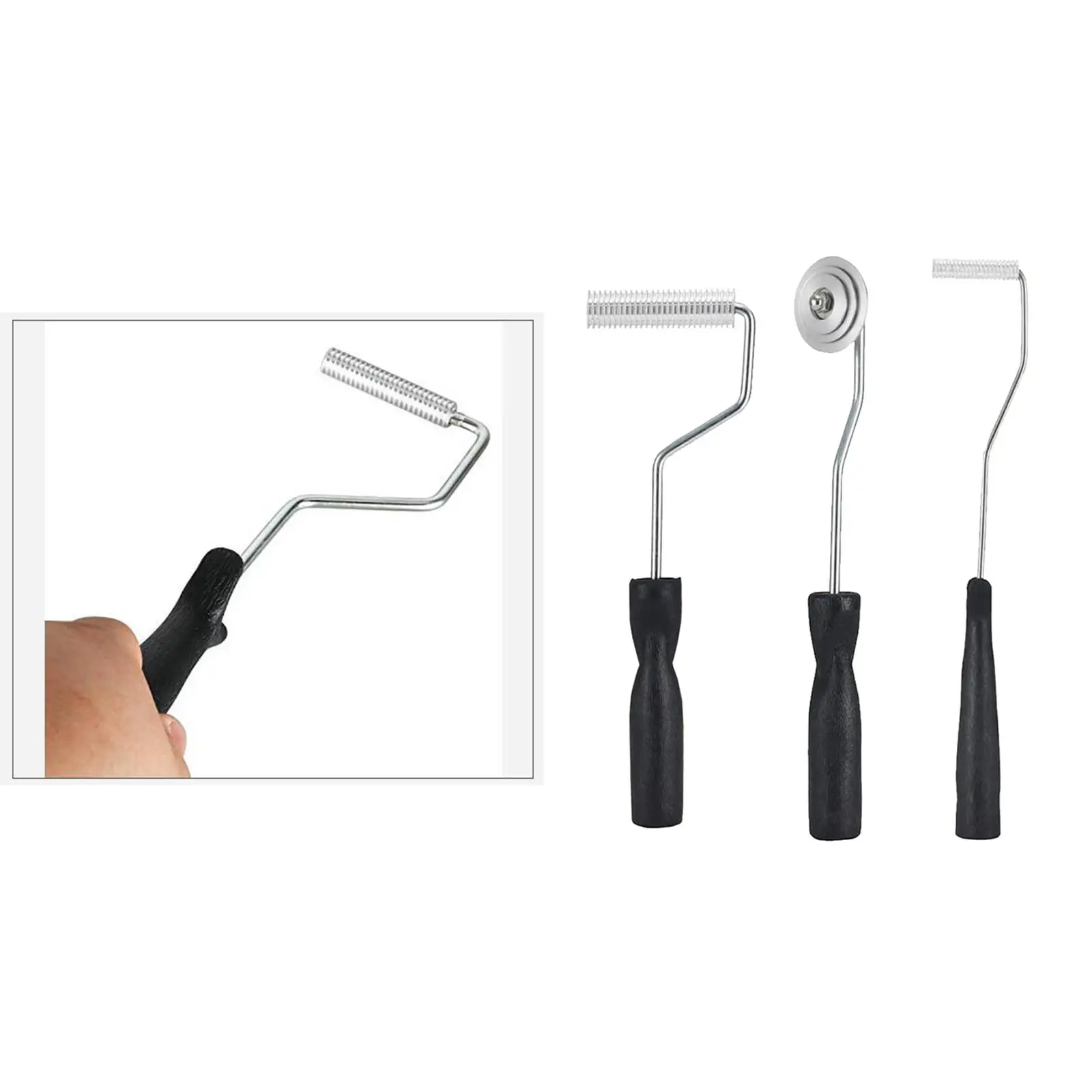 Kit de herramientas de rodillo de fibra de vidrio, rodillo de laminación de resina de fibra de vidrio, paleta de burbujas para bañera, ducha, reparación de barcos, 3 piezas