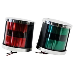 ISURE MARINE Boat Yacht Red & Green LED Navigation Lights Side Bow Stainless Steel House
