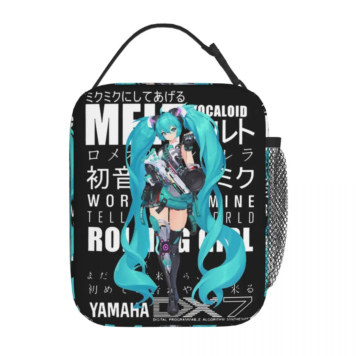 

Hatsune Miku Vocaloid Girl Insulated Lunch Bags High Capacity Reusable Cooler Bag Tote Lunch Box Office Outdoor Food Storage Bag