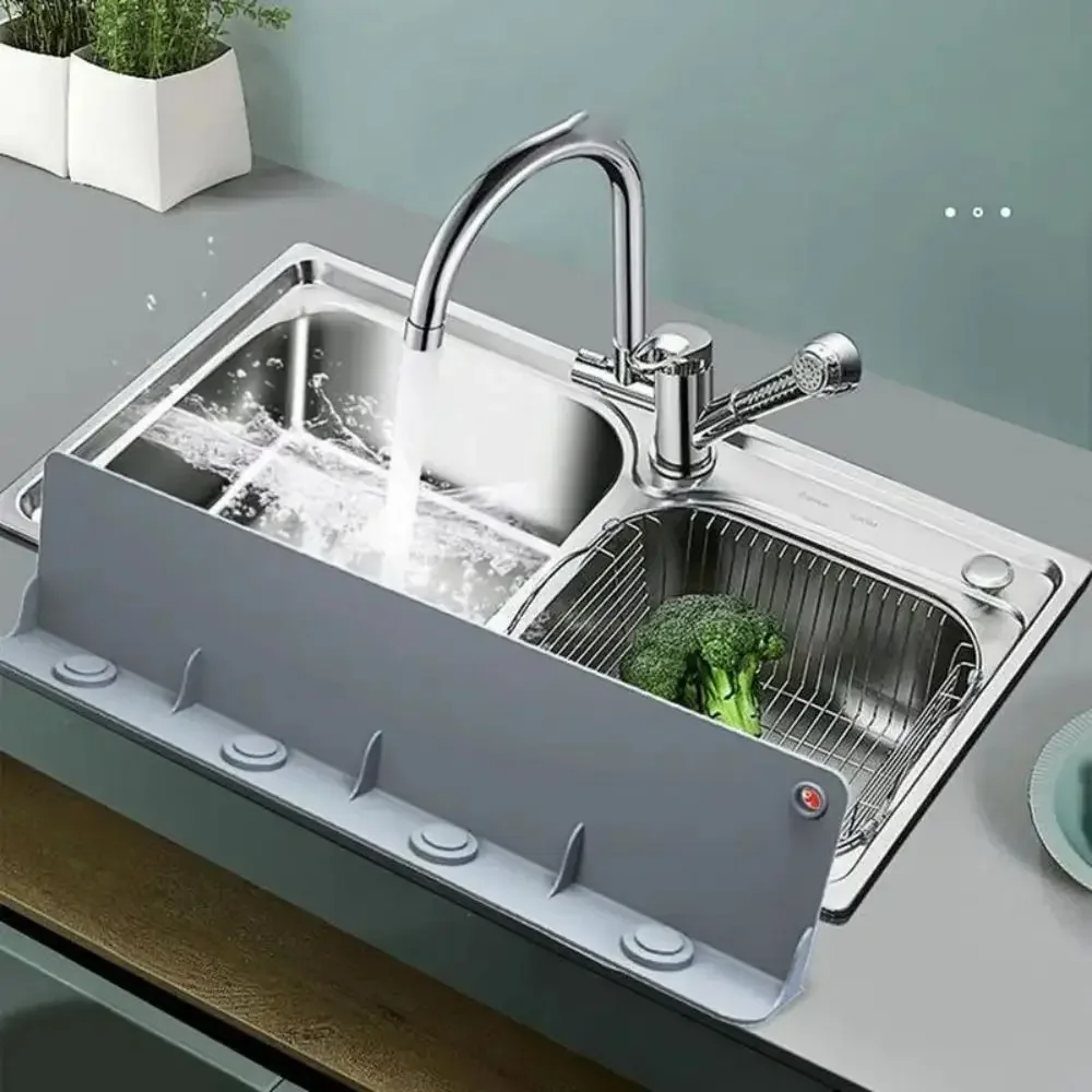 

Silicone Washing Baffle Board Anti-Splatter Suction Cup Water Splash Guards Waterproof Sink Splash Guard Sink