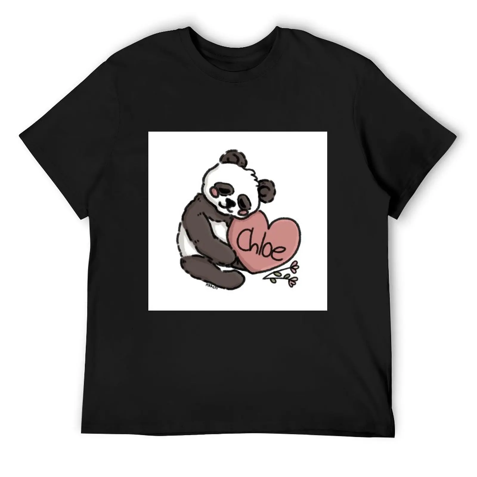

Chloe's Panda T-Shirt T-shirts man sports fans football t shirt shirts graphic tee mens plain t shirts
