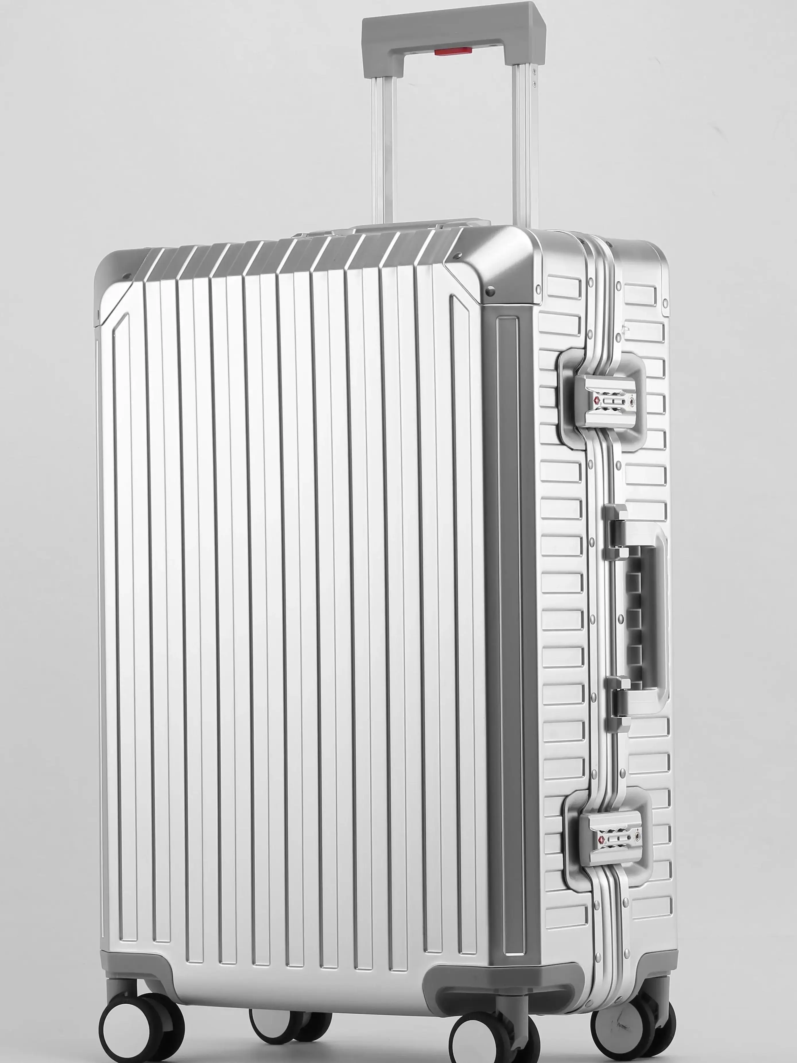 2026 Großvolumige, robuste Gepäcksets aus 100 % Aluminium mit Rollen für Damen, Mädchen und Herren – Handgepäck für Reisen 20/24/26/28