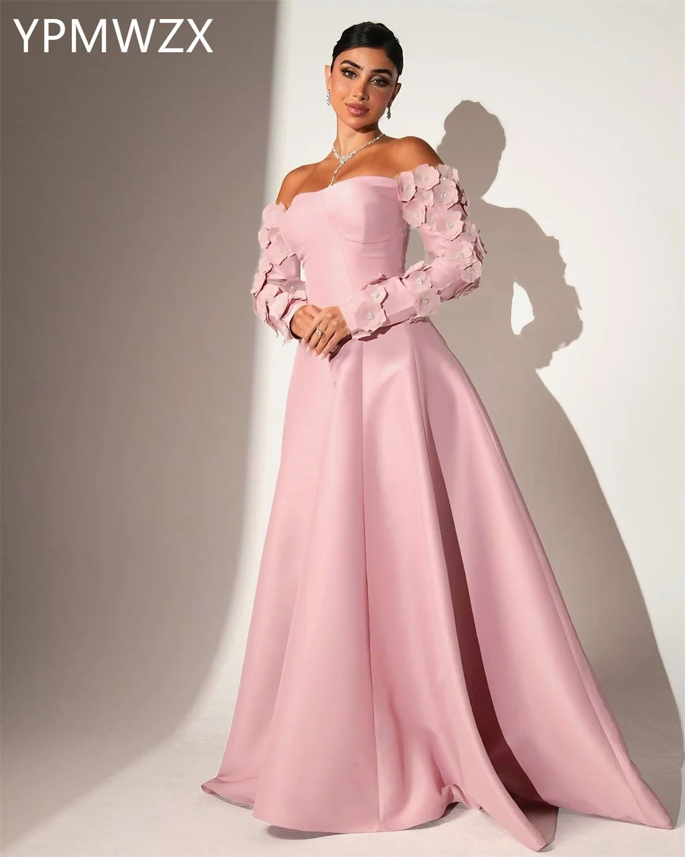 Customized Women Party Dress Occasion Prom YPMWZX Off-the-shoulder A-line Floor Length Skirts Bespoke  Dresses Gown Ev