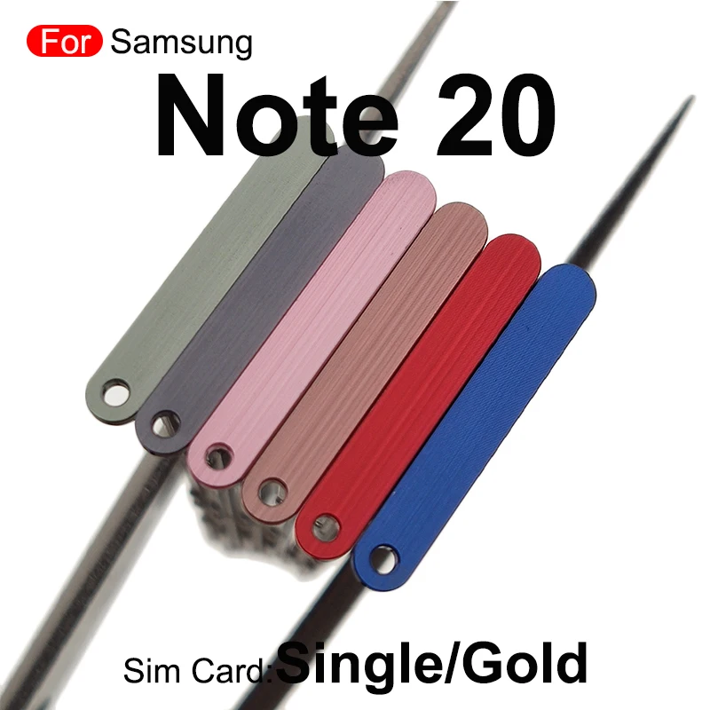 Slot MicroSD Baki Sim Ganda untuk Samsung Galaxy Note 20 Bagian Pengganti Kartu SIM Tunggal