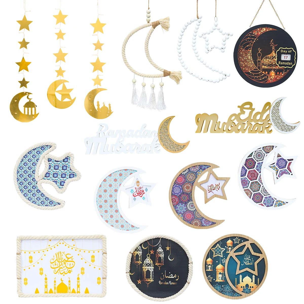 

Eid Mubarak Ornament Ramadan Decoration For Home Islamic Muslim party supplies Eid Al Adha Pendant Ramadan Kareem Gifts