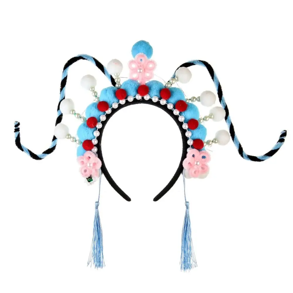 Beijing Opera Twisted Stick Hoofdband Kit Chinese Stijl Traditionele Opera Handwerk Haarhoepel Kit Grappig Schattig