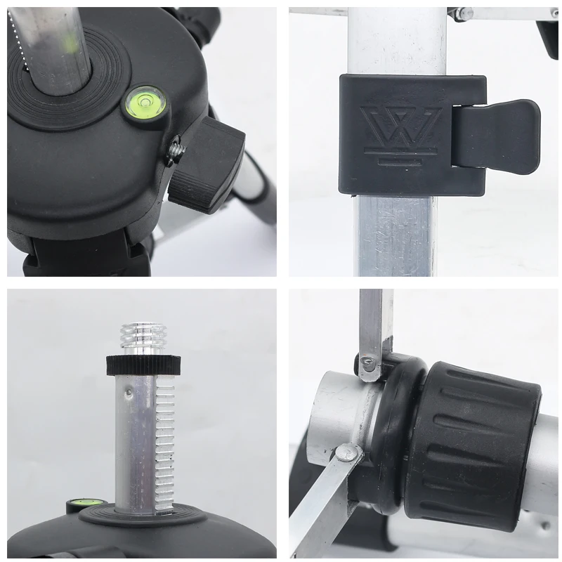 Imagem -05 - Tripé de Metal Ajustável em Altura para Nível Laser Polegada Rosca de Montagem Suporte de Liga de Alumínio Acessórios Laser 2441cm