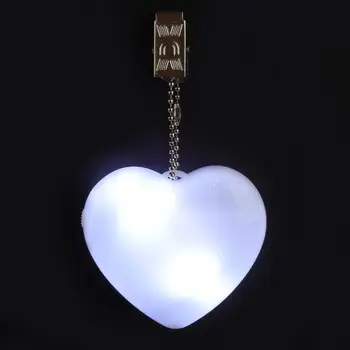 Luz LED con forma de corazón activada por el tacto, lámpara creativa automática para bolso de mano, luz nocturna para niñas y mujeres, 1 ud.