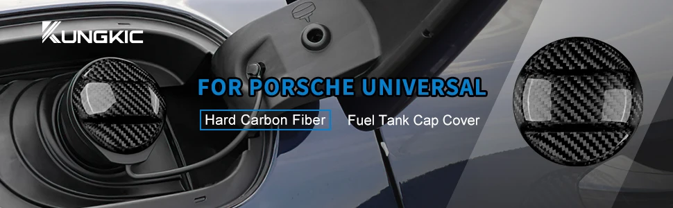 Harte Trocken-Carbonfaser für Porsche Cayenne Macan Panamera Cayman 911 918 996 991 Tankdeckel-Zierleiste Zubehör – Detail 1
