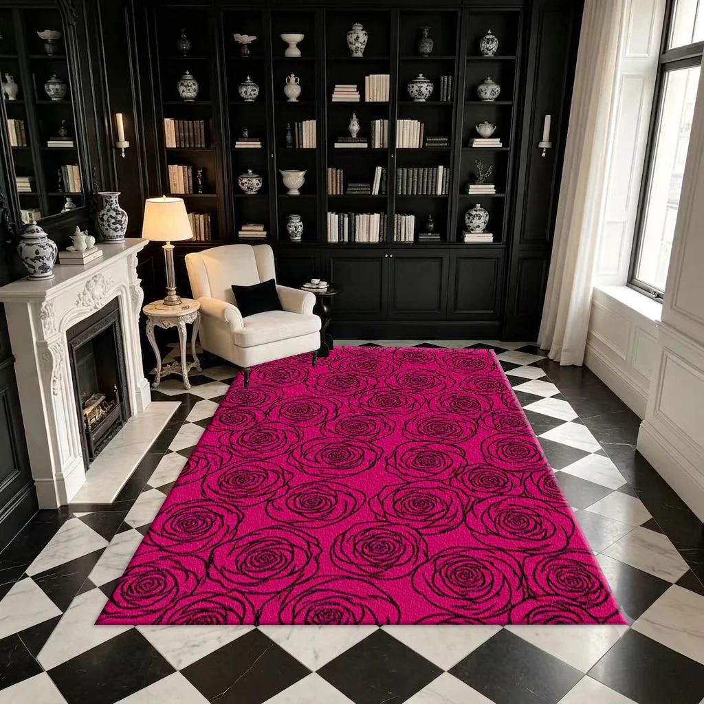 Dreamy Space Astronaut Carpet, Galaxy Crescent Art Floor Rug, Suitable for Home Room Decoration