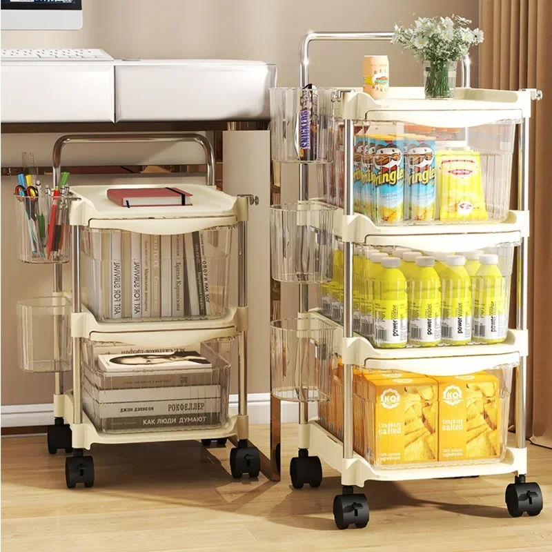 

Modern Home Multifunctional Layered Storage Rack Movable Drawer Style Toy Storage Cabinet Bedroom Living Room Snack Cart