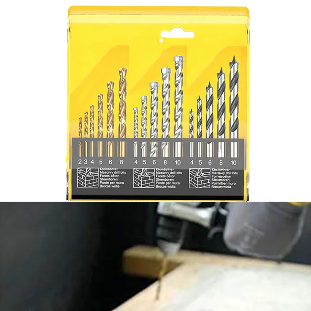 Drill Bits Set For Various Projects 16PCS Drill Bits High Speed Drilling Versatile Consistent Performance Durability