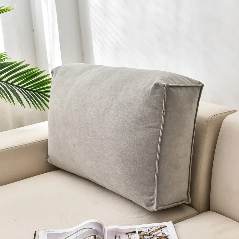 Soft and Plush Long Rectangular Sofa Cushion with Backrest for Bed Tatami and Couch Office Chair