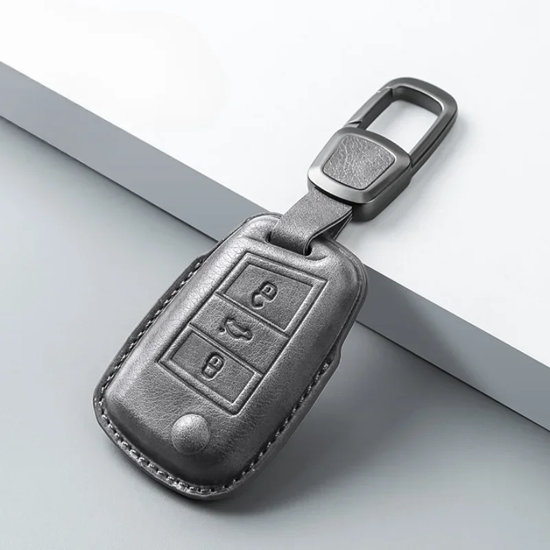 Juste de clé de voiture en cuir, étui pour Volkswagen Passat B8, Vw Golf 8, ID.6X, ID.4X, ID.6, Crozz MK7, Tiguan Touareg, Skoda Octavia