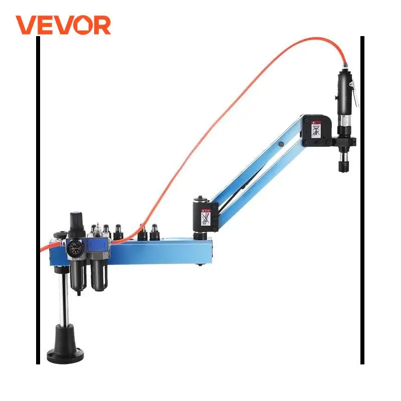 VEVOR Vertical Type Pneumatic Air Tapping Machine with Overload Protection Flexible Arm Working Area 300-1000mm for Industries