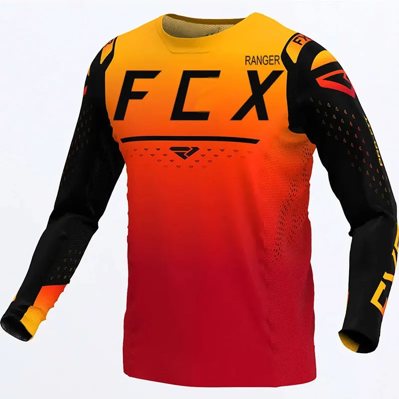 2024FCX Enduro MTB Cycling Sleeve Cycling Jersey Downhill Shirt Camiseta Motocross T-shirt Mx Mountain Bike Clothing  Mtb Jersey